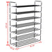 Shoe Rack With 7 Shelves Metal And Plastic Black Xaplxi