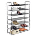 Shoe Rack With 7 Shelves Metal And Plastic Black Xaplxi