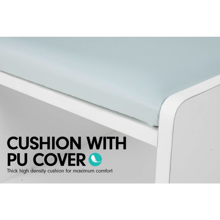 Shoe Rack Cabinet Organiser Grey Cushion - 80 x 30 45