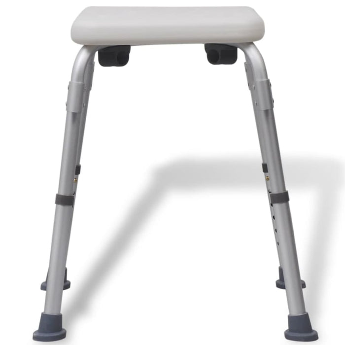 Shower Chair Aluminium White Ooboxk