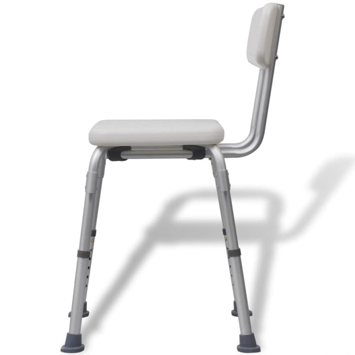 Shower Chair Aluminium White Ooboxk