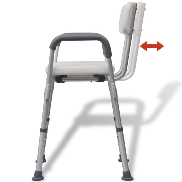 Shower Chair Aluminium White Ooboxk