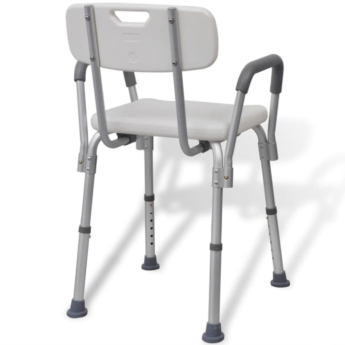 Shower Chair Aluminium White Ooboxk