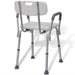 Shower Chair Aluminium White Ooboxk