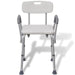 Shower Chair Aluminium White Ooboxk