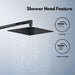 Shower Head - Square 200mm Matt Black