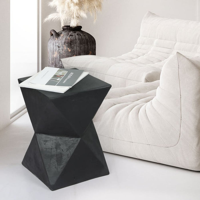 Side Table Terrazzo Geometric Shape Magnesia Stool Stone