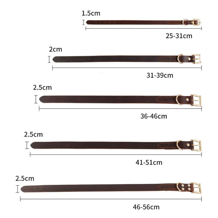 Simple Leather Design Adjustable Puppy Collar