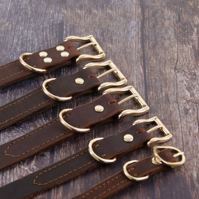 Simple Leather Design Adjustable Puppy Collar
