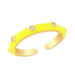 Simple Sweet Neon Enamel Rings Paved With Shiny Cubic