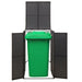 Single Wheelie Bin Shed Black 70x80x117 Cm Poly Rattan