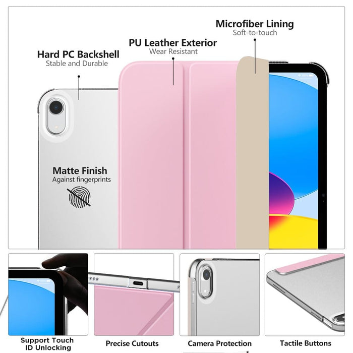 Slim Stand Hard Pc Translucent Back Shell Smart Case