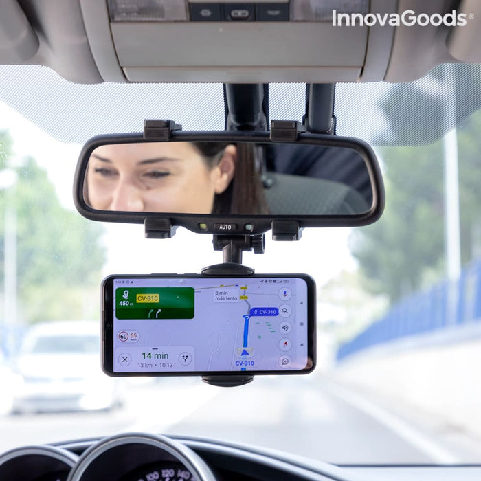 Smartphone Holder For Rearview Mirror Stropp Innovagoods