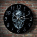 Smoke Smoking Kills on Skull Face Wall Clock Black Skeleton