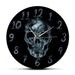 Smoke Smoking Kills on Skull Face Wall Clock Black Skeleton