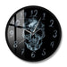 Smoke Smoking Kills on Skull Face Wall Clock Black Skeleton