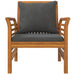 Sofa Chairs with Dark Grey Cushions 2 Pcs Solid Wood Acacia
