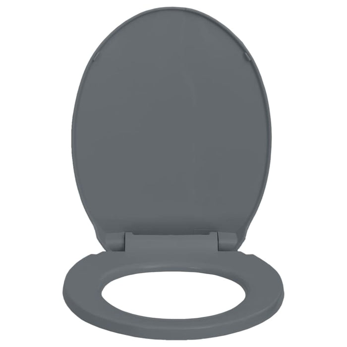 Soft-close Toilet Seat Grey Oval Oapnol