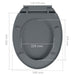 Soft-close Toilet Seat Grey Oval Oapnol