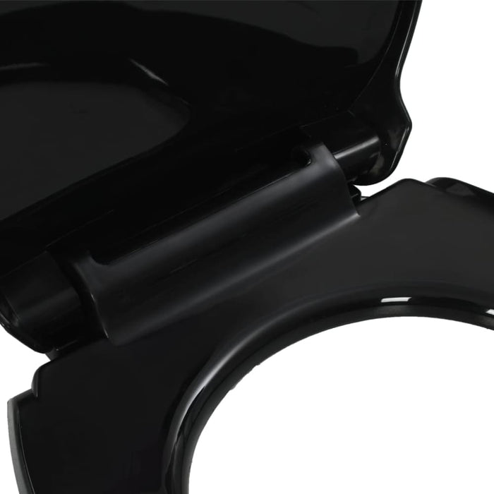 Soft - close Toilet Seat With Quick - release Design Black