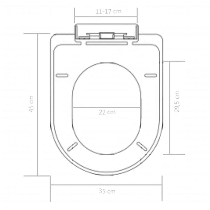 Soft-close Toilet Seat with Quick-release Design Black