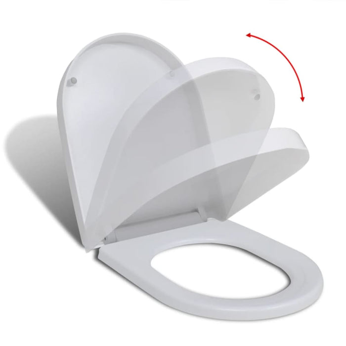 Soft-close Toilet Seat with Quick-release Design White