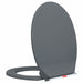 Soft-close Toilet Seat Quick Release Grey Oval Oapnoi