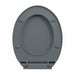 Soft - close Toilet Seat Quick Release Grey Oval Oapnoi