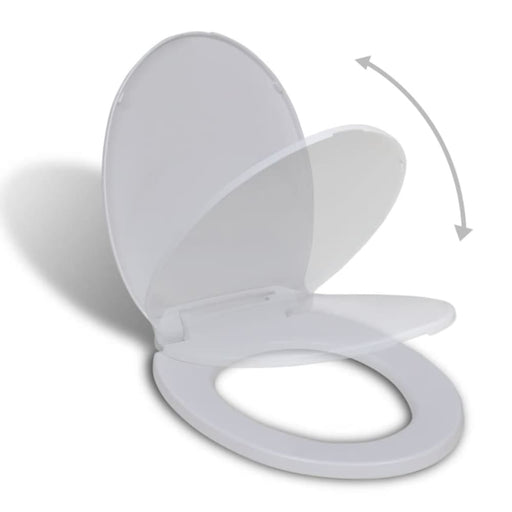 Soft-close Toilet Seat White Oval Oaoilx