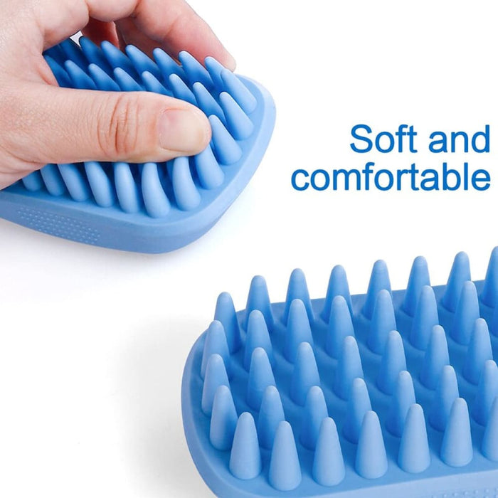 Soft Rubber Scrubber Massage Bath Comb Removes Loose Fur
