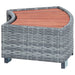 Spa Step Grey Poly Rattan 92x45x25 Cm Alalo