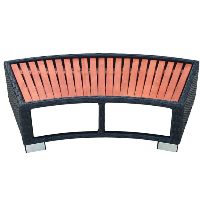 Spa Step Poly Rattan 92x45x25 Cm Black Axibb