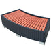 Spa Step Poly Rattan 92x45x25 Cm Black Axibb