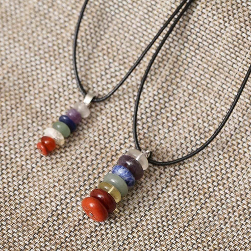 Special Design 7 Natural Stones Irregular Bead Pendant