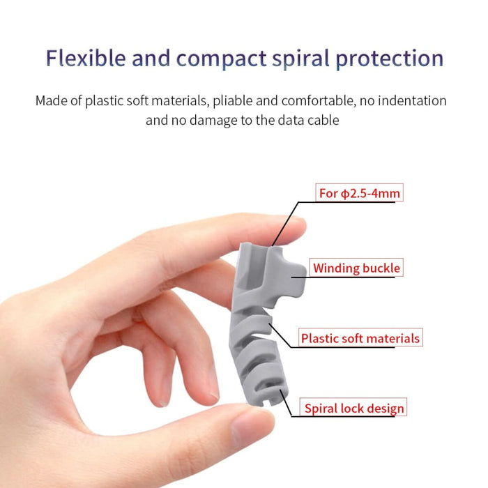 Spiral Data Cable Protective Cover for Apple Huawei Vivo