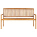 Stacking Garden Bench with Cushion Solid Teak Wood Tblttbl