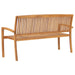 Stacking Garden Bench with Cushion Solid Teak Wood Tblttxo