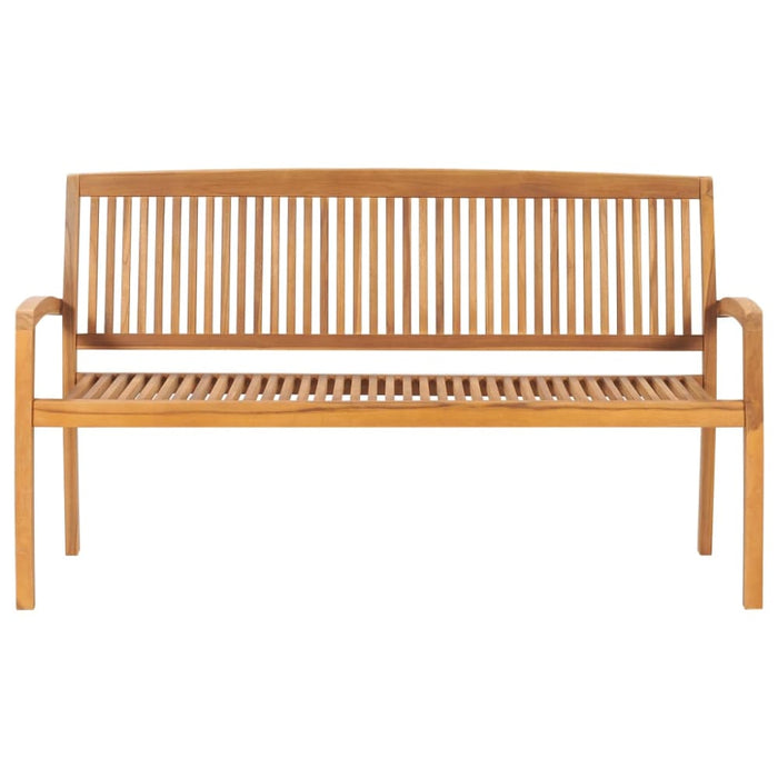 Stacking Garden Bench with Cushion Solid Teak Wood Tblttxx