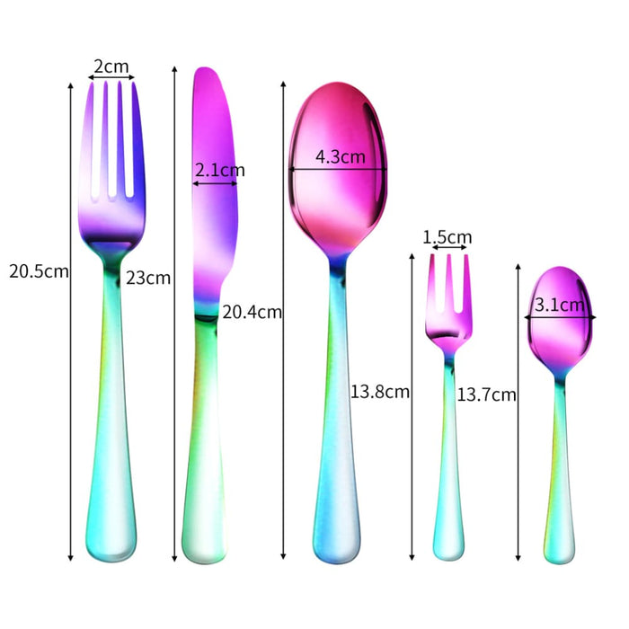 Stainless Steel Cutlery Set Glossy Knife Fork Spoon