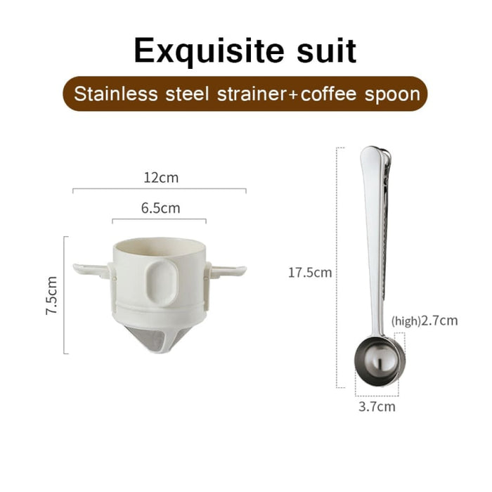 Stainless Steel Double - layer Coffee Dripper