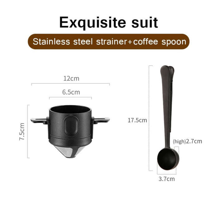 Stainless Steel Double - layer Coffee Dripper