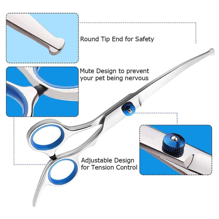 Stainless Steel Ergonomic Safe Round Tip Curved Scissors