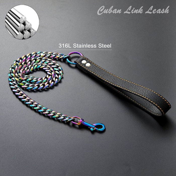 Stainless Steel Heavy Duty Metal Chew Proof Thick Gold