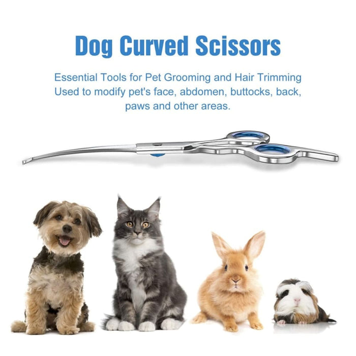 Stainless Steel Lightweight Curved Dog Grooming Scissors