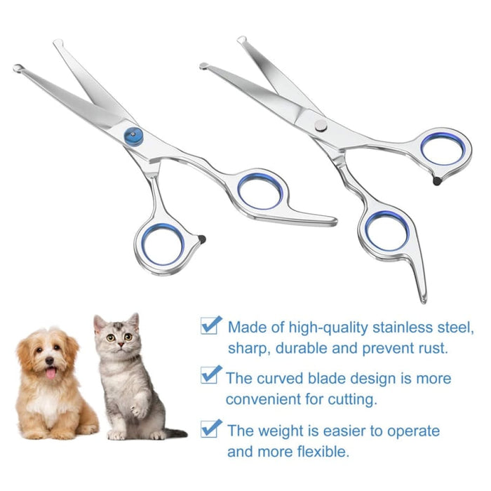Stainless Steel Lightweight Curved Dog Grooming Scissors