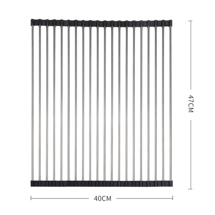 Stainless Steel Sink Kitchen Dish Drainer Foldable Drying