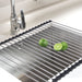 Stainless Steel Sink Kitchen Dish Drainer Foldable Drying