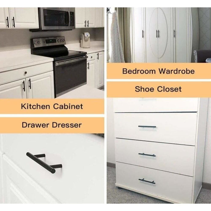 Stainless Steel Straight Cupboard Handles Knobs Brushed