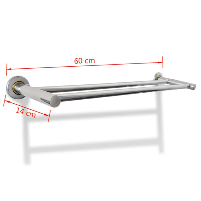 Stainless Steel Towel Rack 2 Tubes Oabttp
