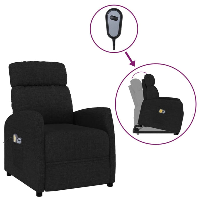Stand Up Massage Chair Black Fabric Topxxxi